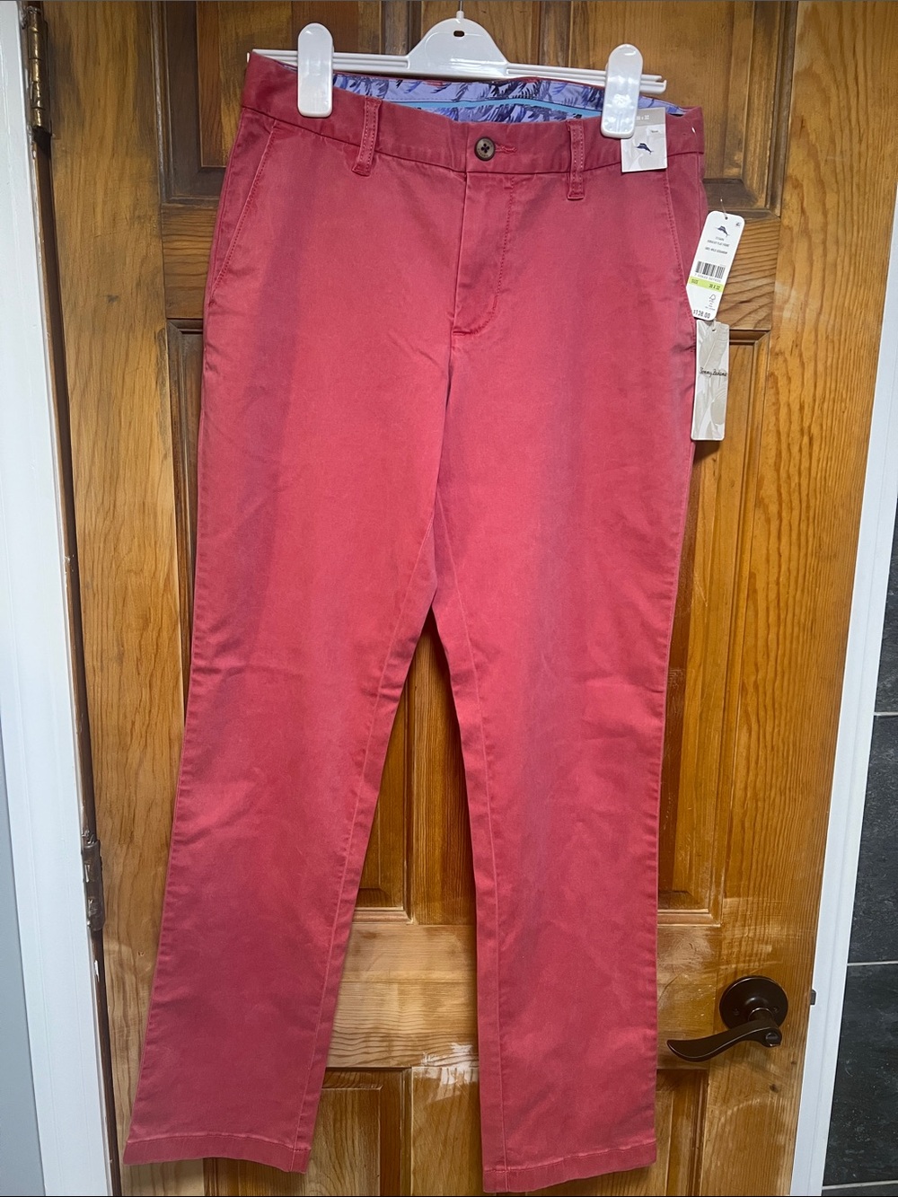 Tommy Bahama Boracay flat front pants chino T125496 wild geranium several sizes